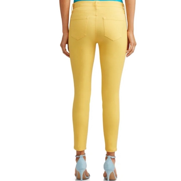 🆕 Sofia Jeans By Sofia Vergara Skinny Mid Rise Stretch Ankle Jean Yellow 20 NWT - Picture 5 of 8